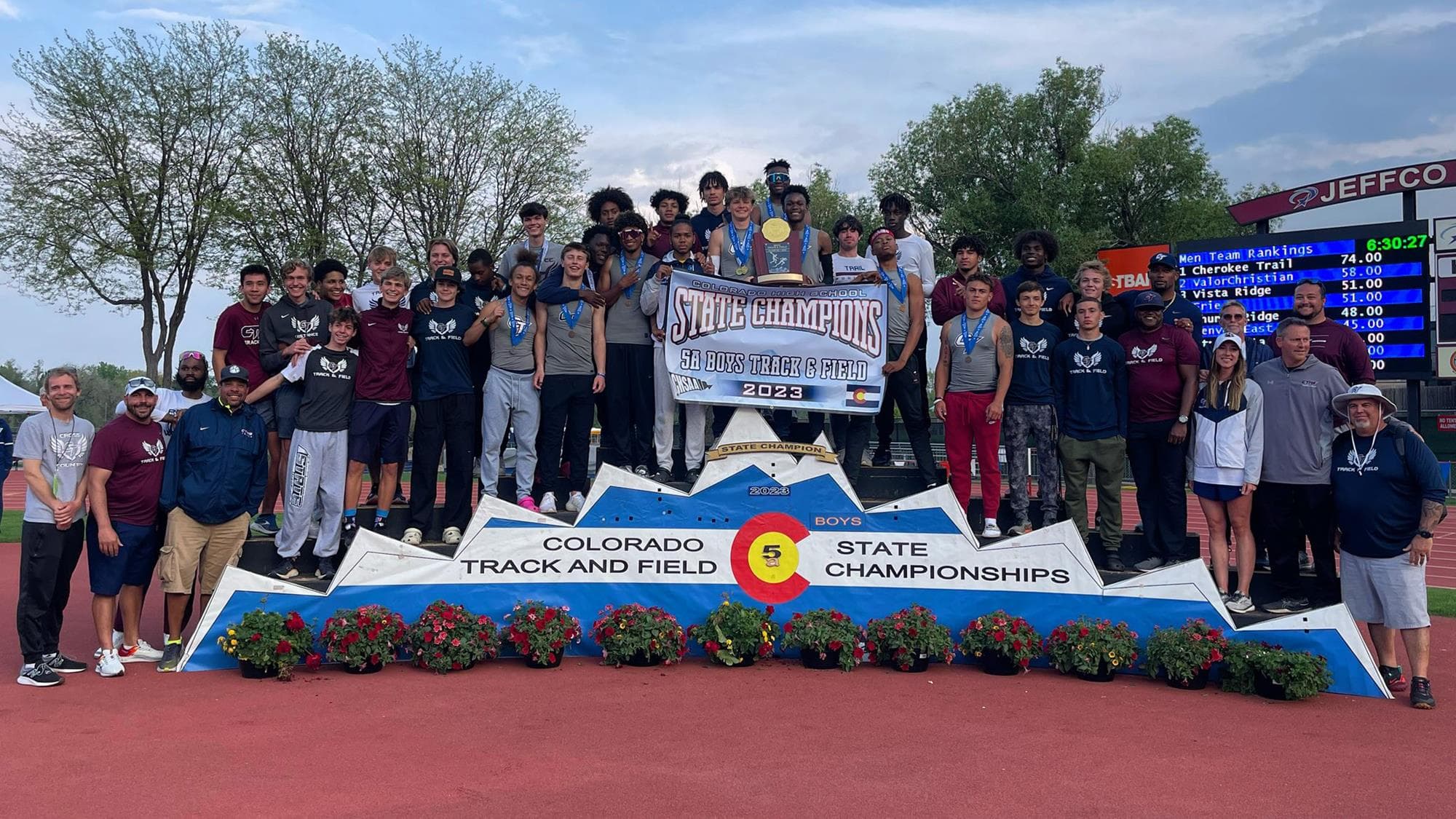 Cherokee Trail 5A boys Track and Field champs 2023