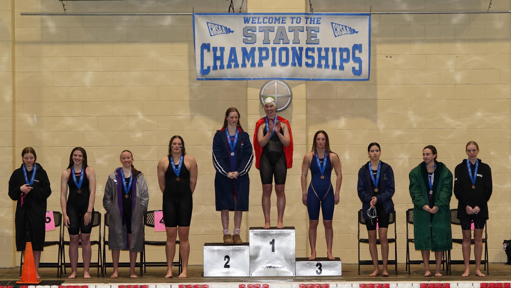 Girls Swimming Podium