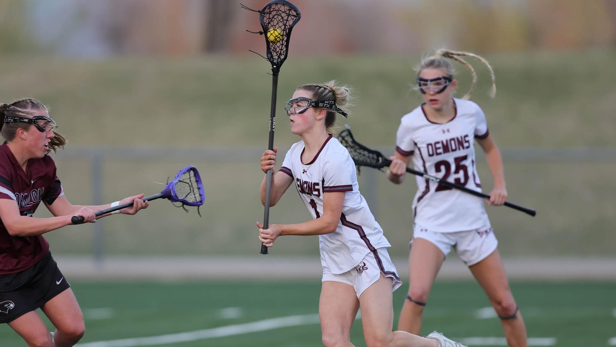 Katie Hufford of Golden playing lacrosse