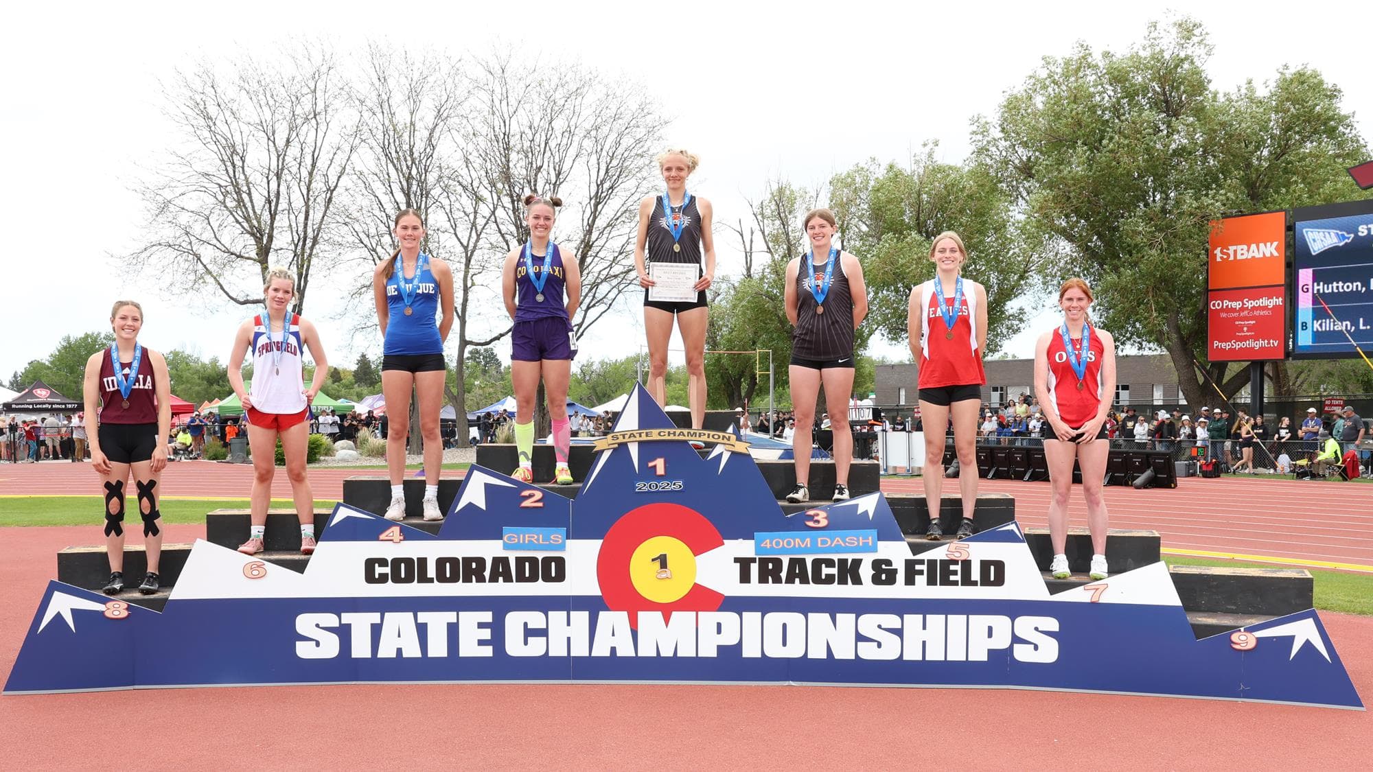 2025 1A Girls 400m Podium