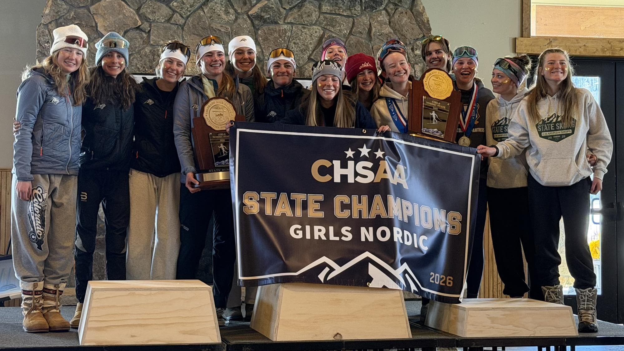 Girls Nordic skiing Lake County