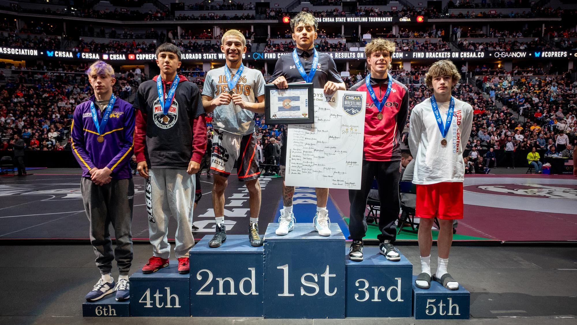 2026 Boys Wrestling State Championship - Podium Shots