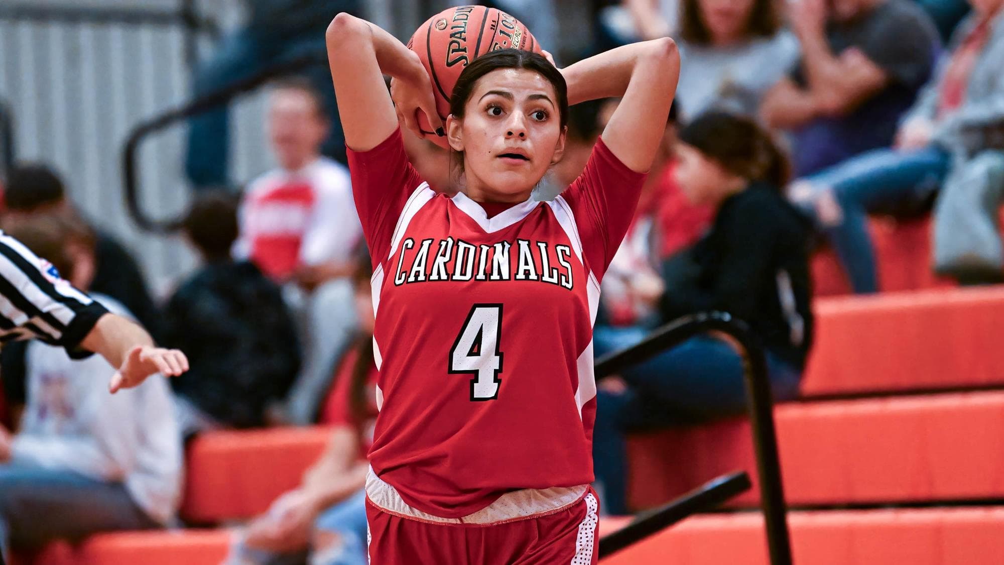 Abrielle Gomez of McClave looks to pass