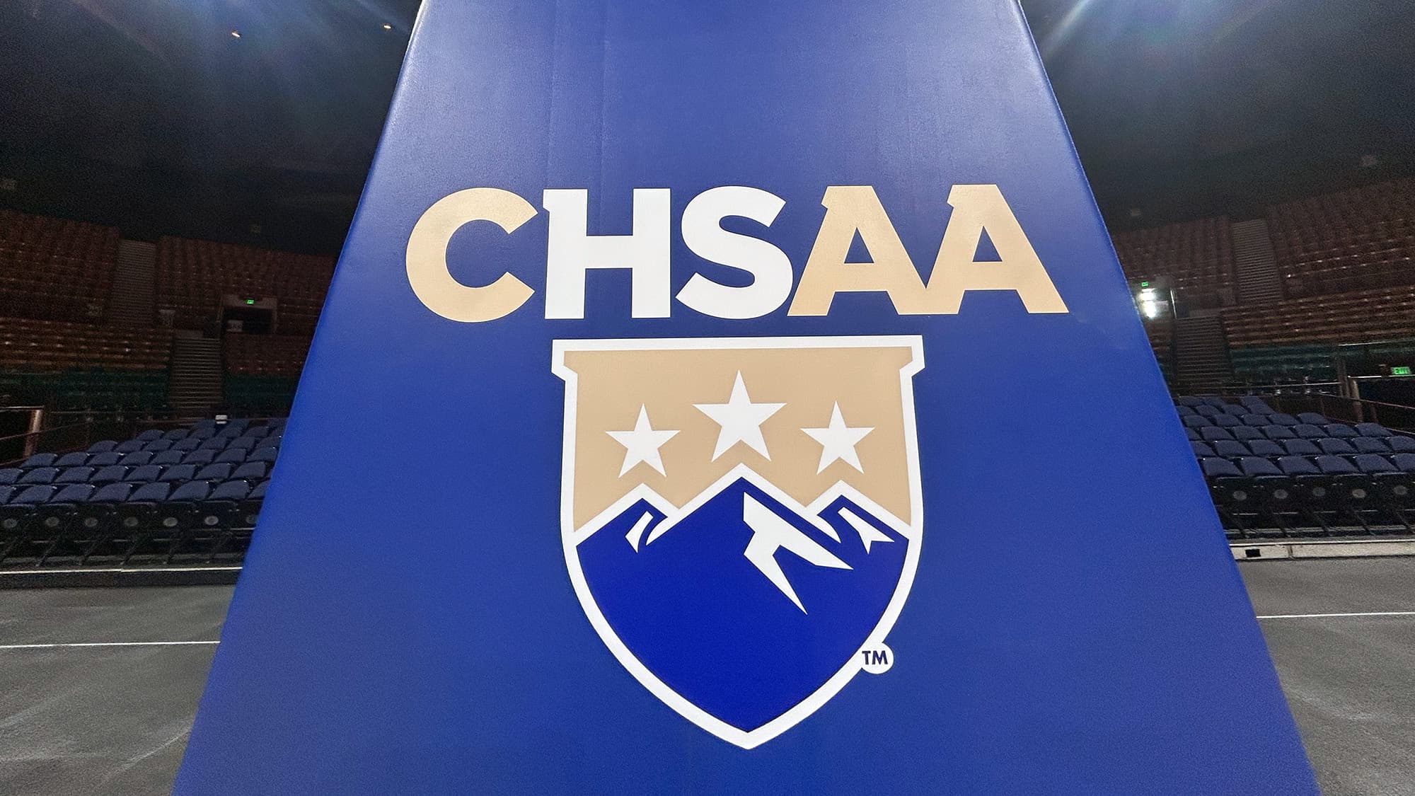 CHSAA Logo at Basketball State Championships