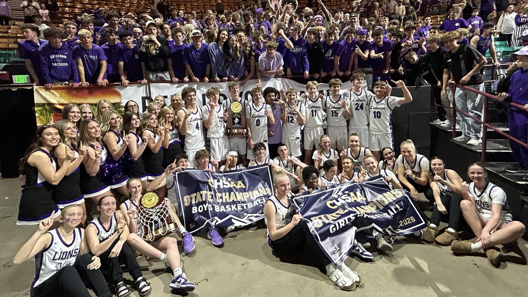 Lutheran Boys and Girls Basketball Champions