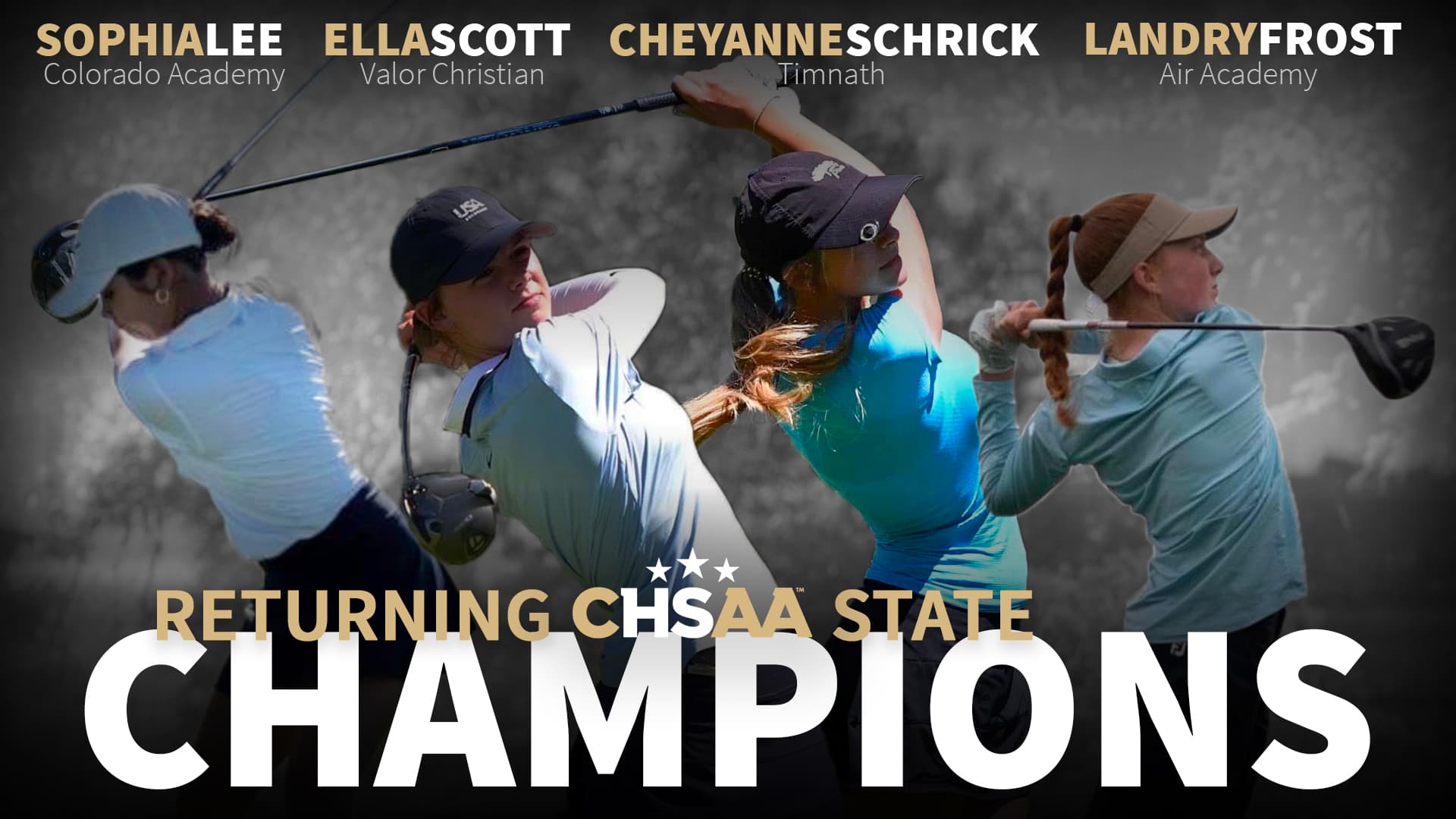 Girls Golf state champions graphic