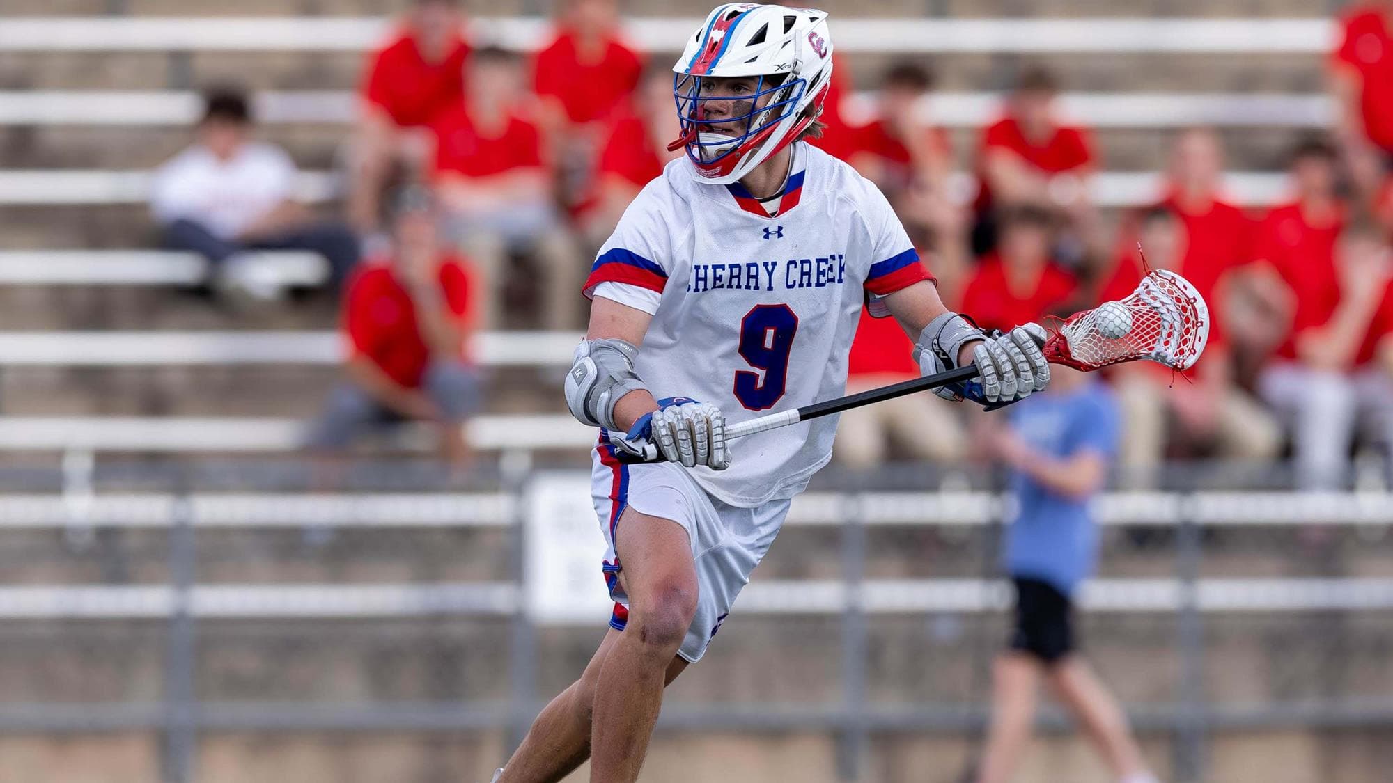 Cherry Creek's Wyatt Branish playing lacrosse