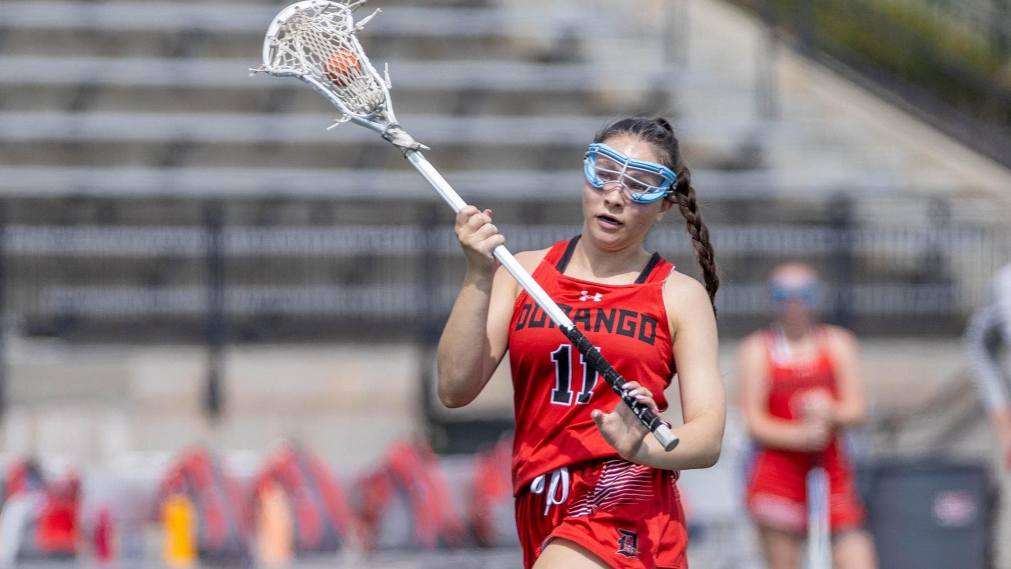 Taylor Babcock of Durango playing lacrosse