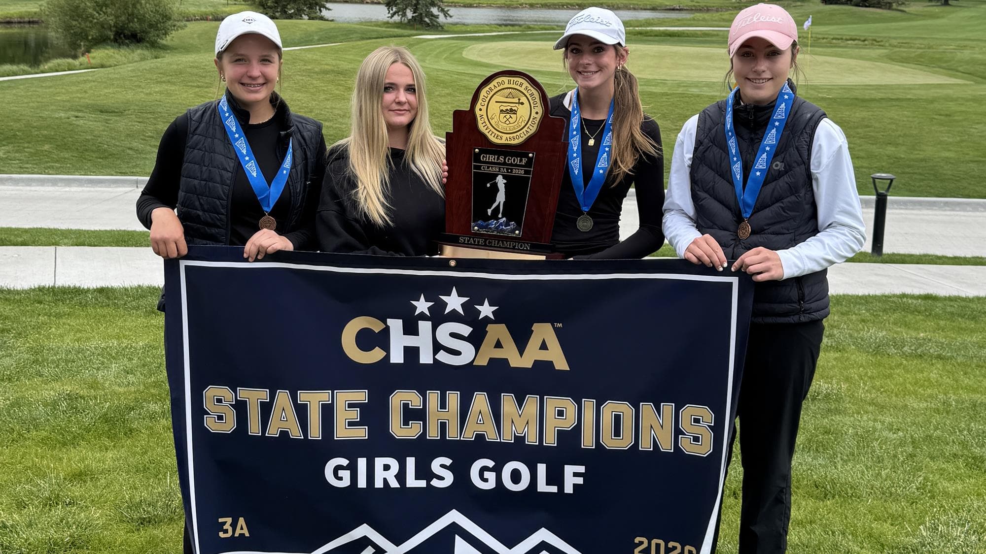 3A girls golf - Timnath team photo after winning the state championship