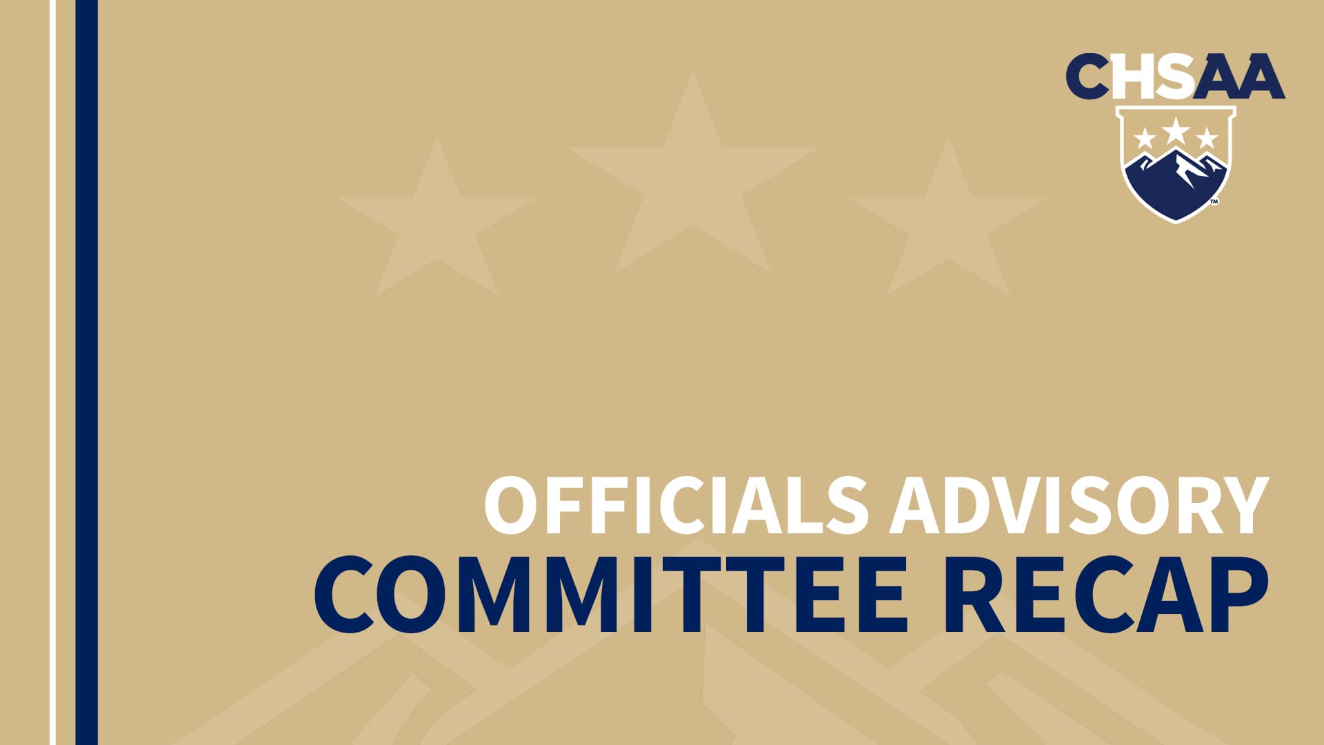 Committee Meeting Recap: Officials Advisory