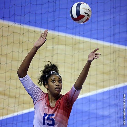 Girl, volleyball player